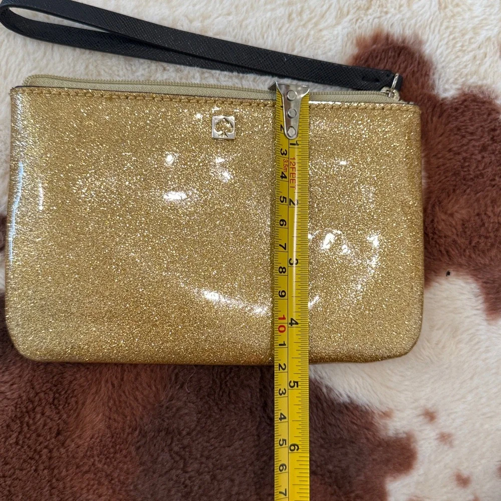 Kate Spade Gold Glitter Wristlet